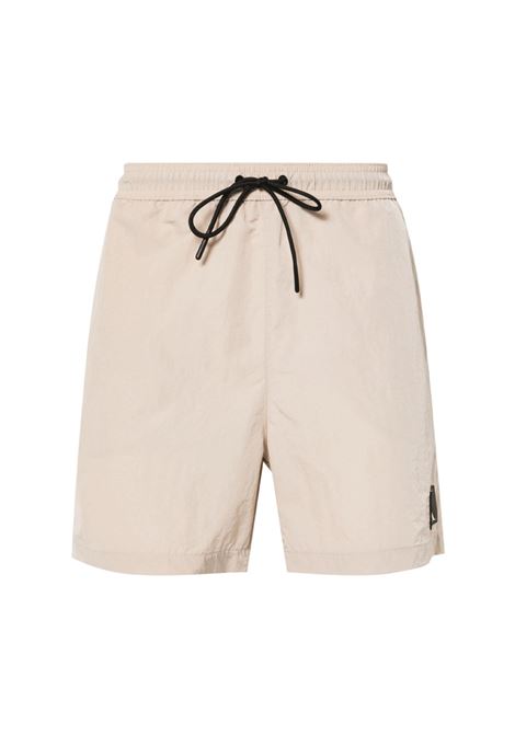 Costume Calvin Klein Logo Patch Medium Drawstring Beige Uomo CALVIN KLEIN SWIMWEAR | Costumi | KM0KM00980-PE0